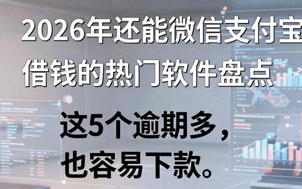 2026年还能微信支付宝借钱的热门软件盘点,这5个逾期多也容易下款