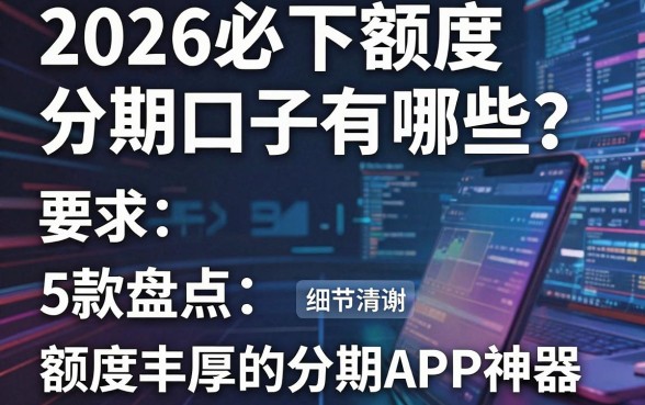 2026必下额度分期口子有哪些?盘点5款额度丰厚的分期APP神器!