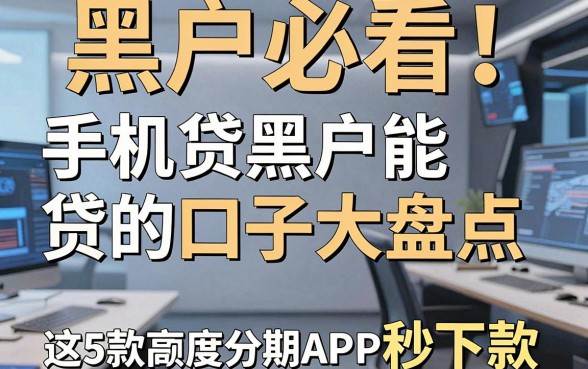 黑户必看!手机贷黑户能贷的口子大盘点,这5款高额度分期APP秒下款