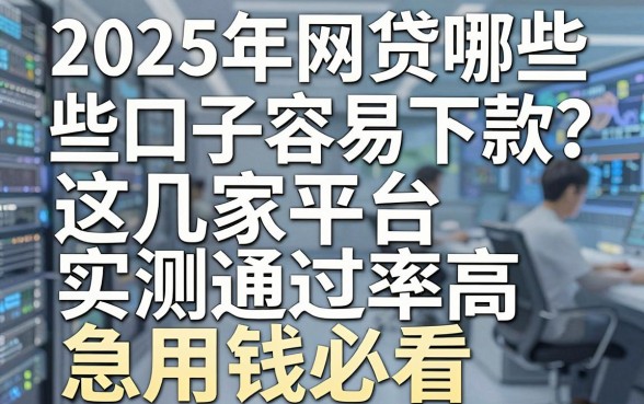 2025年网贷哪些口子容易下款?这几家平台实测通过率高,急用钱必看!