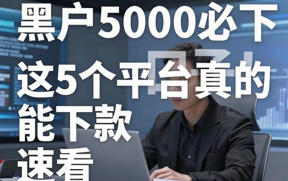 黑户5000必下口子!这5个平台真的能下款,速看