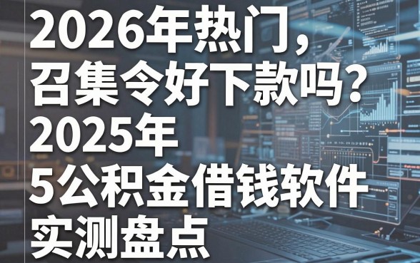 2026年热门召集令好下款吗?2025年5个公积金借钱软件实测盘点