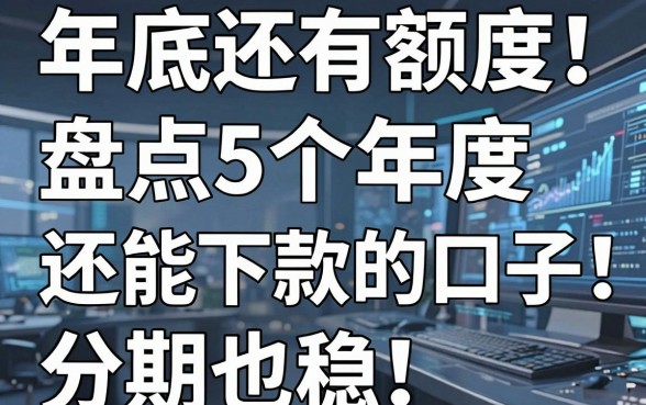 年底还有额度!盘点5个年底还能下款的口子,分期也稳