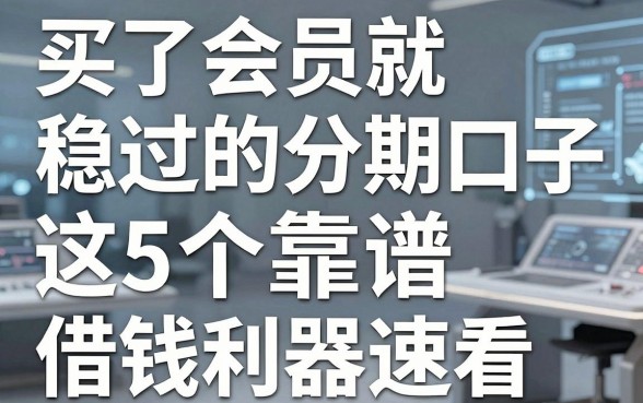 买了会员就稳过的分期口子，这5个靠谱借钱利器速看！