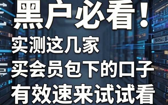 黑户必看！实测这几家买会员包下的口子，亲测有效速来试试看！
