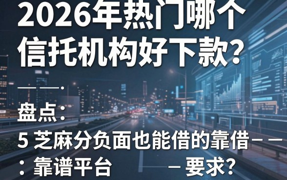 2026年热门哪个信托机构好下款?盘点5个芝麻分负面也能借的靠谱平台