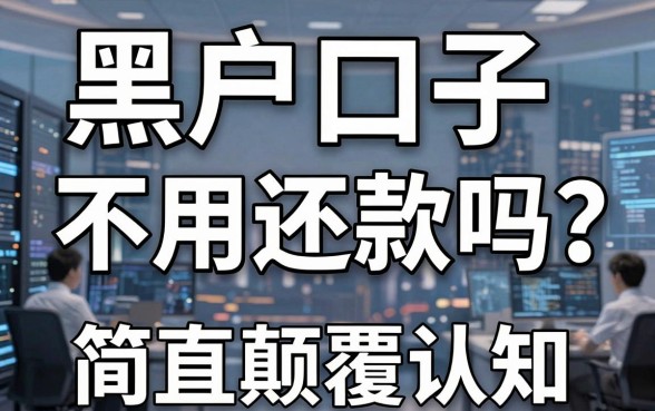 黑户口子不用还款吗？这几家平台的操作，简直颠覆认知！