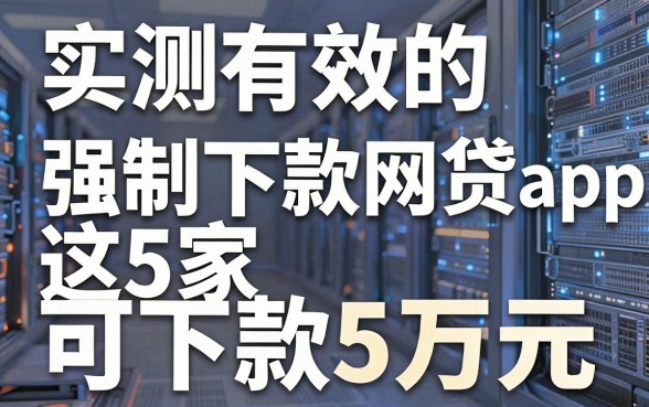 实测有效的强制下款网贷app,这5家可下款5万元!