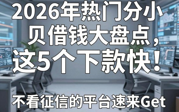 2026年热门分小贝借钱大盘点:这5个下款快、不看征信的平台速来Get