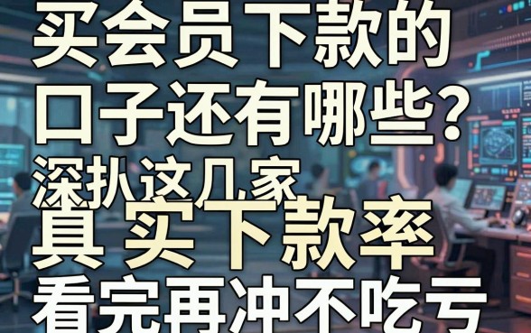 买会员下款的口子还有哪些?深扒这几家真实下款率,看完再冲不吃亏