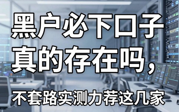 黑户必下口子真的存在吗?不套路实测力荐这几家!