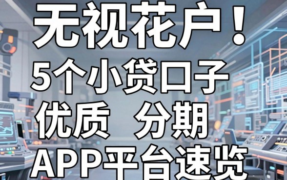 无视花户!5个小贷口子优质分期APP平台速览