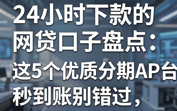 24小时下款的网贷口子盘点:这5个优质分期APP平台秒到账别错过!