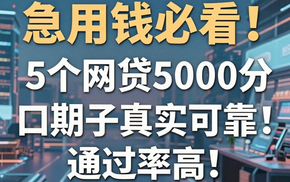 急用钱必看!这5个网贷5000分期口子真实可靠,通过率高