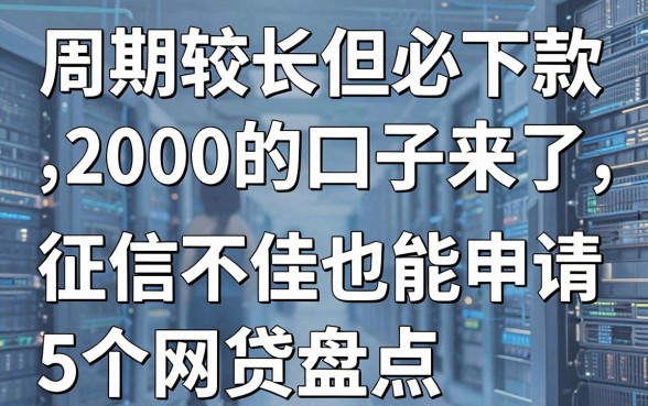 周期较长但必下款2000的口子来了,征信不佳也能申请的5个网贷盘点!
