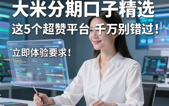 大米分期口子精选|这5个超赞平台千万别错过,立即体验!