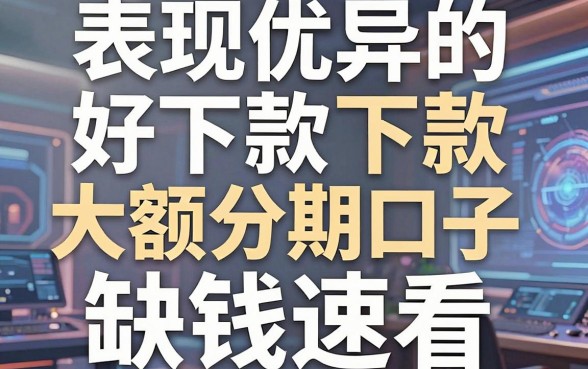 盘点5个表现优异的好下款大额分期口子，缺钱速看！