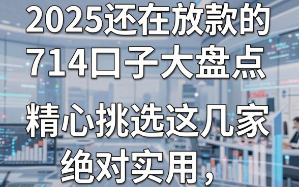 2025还在放款的714口子大盘点,精心挑选这几家绝对实用!