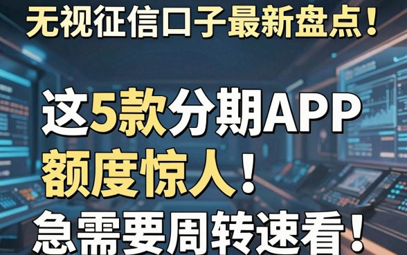 无视征信口子最新盘点!这5款分期APP额度惊人,急需周转速看