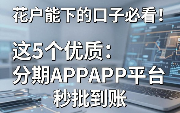 花户能下的口子必看!这5个优质分期APP平台秒批到账