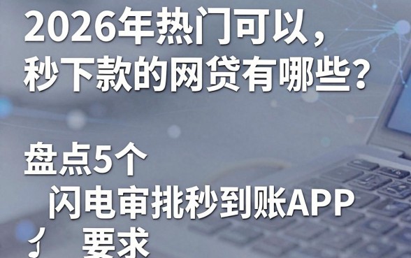 2026年热门可以秒下款的网贷有哪些？盘点5个闪电审批秒到账APP