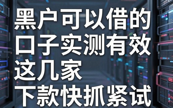 黑户可以借的口子实测有效,这几家下款快抓紧试!