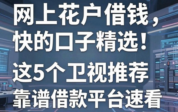 网上花户借钱快的口子精选！这5个卫视推荐靠谱借款平台速看