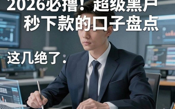 2026必撸!超级黑户秒下款的口子盘点,这几个平台真的绝了