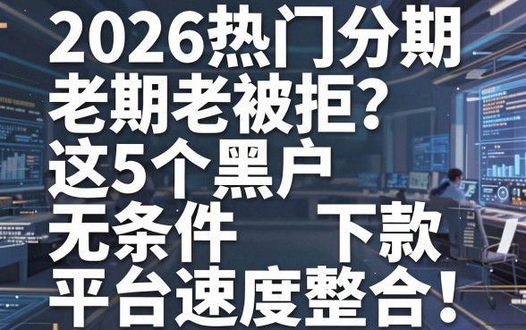 2026热门分期老被拒?这5个黑户无条件下款平台速度整合!