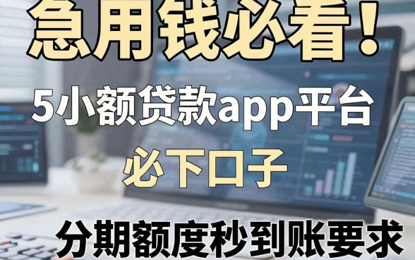 急用钱必看！5个小额贷款app平台必下口子，分期额度秒到账