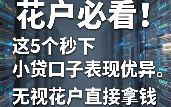 花户必看！这5个秒下小贷口子表现优异，无视花户直接拿钱