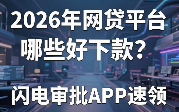 2026年网贷平台哪些好下款?这几家闪电审批APP速领!
