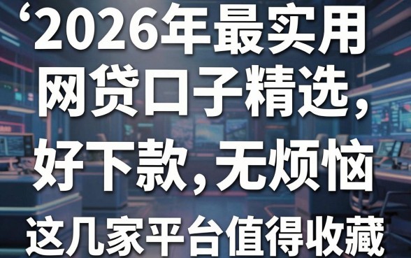 2026年最实用网贷口子精选，好下款、无烦恼，这几家平台值得收藏！