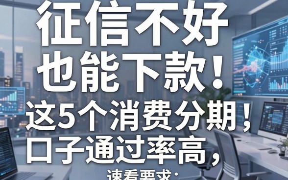 征信不好也能下款!这5个消费分期口子通过率高,速看