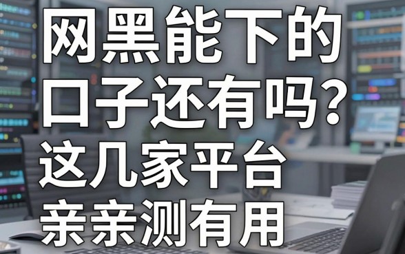 网黑能下的口子还有吗？这几家平台亲测有用，速看！
