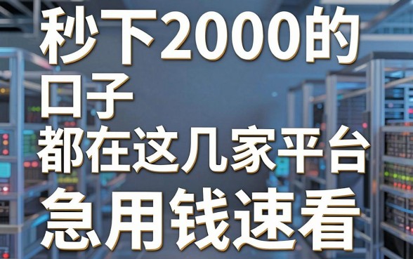 秒下2000的口子都在这几家平台,急用钱速看!