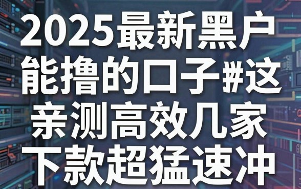 2025最新黑户能撸的口子亲测高效,这几家下款超猛速冲!