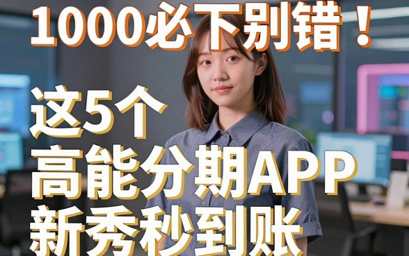 1000必下口子别错过!这5个高能分期APP新秀秒到账