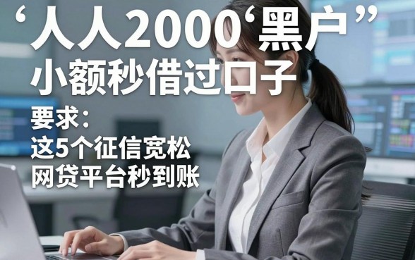 人人2000黑户小额秒借过口子,这5个征信宽松网贷平台秒到账!