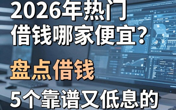 2026年热门借钱哪家便宜?盘点5个靠谱又低息的借钱平台!