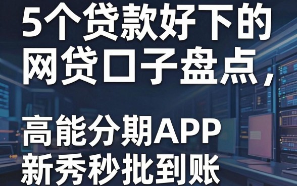 5个贷款好下的网贷口子盘点，高能分期APP新秀秒批到账