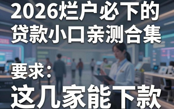2026烂户必下的贷款小口子亲测合集,这几家真的能下款!