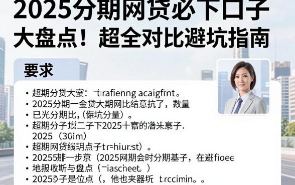 2025分期网贷必下口子大盘点!超全对比避坑指南
