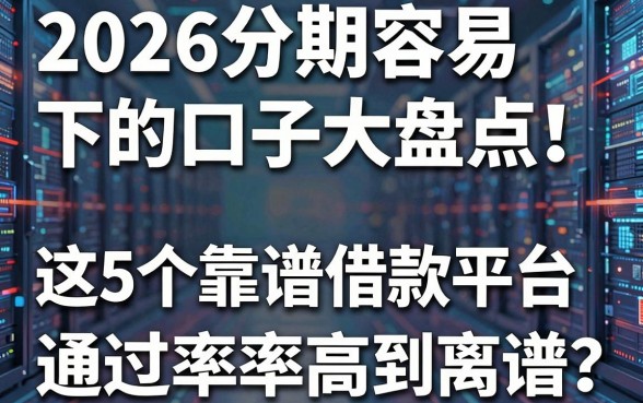2026分期容易下的口子大盘点!这5个靠谱借款平台通过率高到离谱