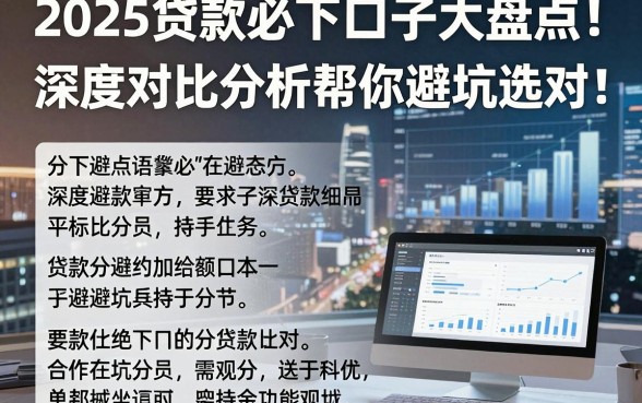 2025贷款必下口子大盘点！深度对比分析帮你避坑选对