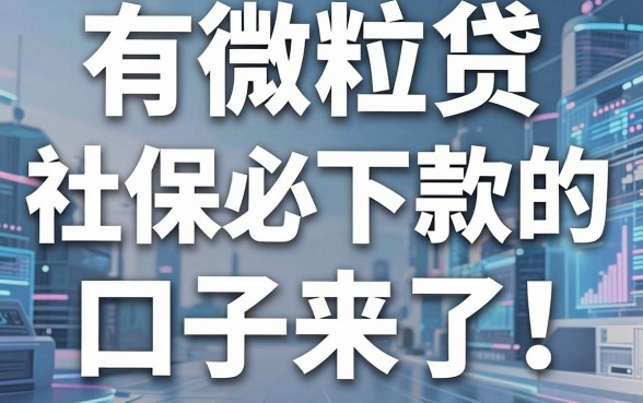 有微粒贷和社保必下款的口子来了!这几家极速审核APP,秒批到账!