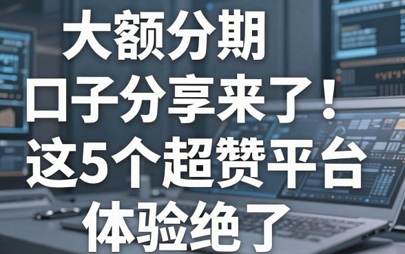 大额分期口子分享来了！这5个超赞平台体验绝了