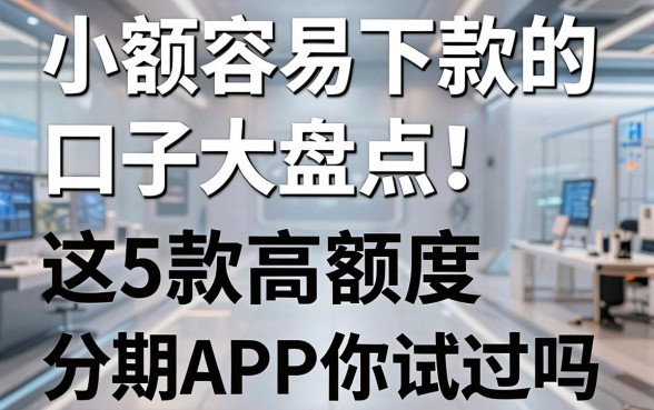 小额容易下款的口子大盘点!这5款高额度分期APP你试过吗?