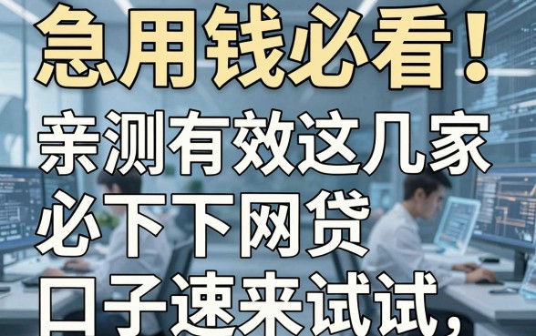 急用钱必看!亲测有效这几家必下网贷口子速来试试