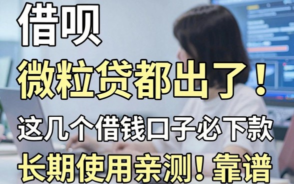 借呗、微粒贷都out了!这几个借钱口子必下款,长期使用亲测靠谱!